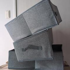 【新品未使用】3個セット50x28x21CM 不織布折りたたみ収納ボックス 取っ手付き 取り外し可能仕切りボックス

の画像