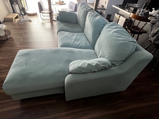 IKEA ソファ VINLIDEN 3人がけ ライトターコイズ カウチソファ