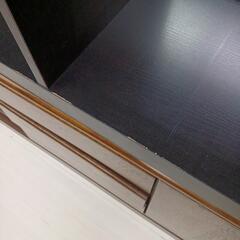 ★値下げいたしました★テレビボード　BK　※キズあり　高さ(H)44×幅 (W)184.5×奥行(D)39(cm)の画像