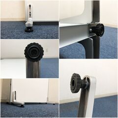 ホワイトパーティション 安定脚シルバーアジャスター付き 幅900×高さ1600mm 間仕切り オフィス衝立の画像