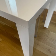 180㎝ダイニングテーブル　ホワイト鏡面仕上げ　の画像