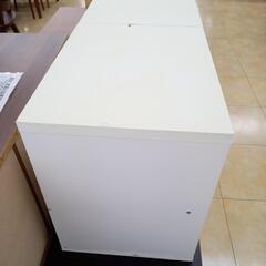 リユースのサカイ太田店★ジモティ割あり★  収納棚 ホワイト H50×D39×W50 クリーニング済み OJ10338の画像