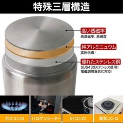 ★新品未使用★ 【 IH対応 】 48L 40cm 寸胴鍋 業務用 大きい ステンレス 40cm 軽量 防錆 耐食性 安心 安全 高熱伝導 蓋付き ふた付き 蓋つき 頑丈取っ手 調理 大量 ステンレス製の画像