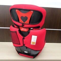 使用感あり マムズキャリー メッシュハイバックジュニアシート B-178 15kg～36kg ブラック×レッド 車用 中古 Jrシート 苫小牧西店の画像