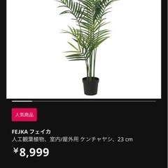 フェイクグリーン　 IKEA 2つセット　籠付きの画像
