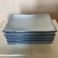 焼き物皿五枚組の画像
