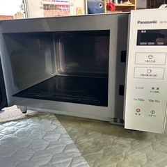パナソニック カウンタートップ 電子レンジ 単機能 フラットテーブル 22L スピードあたため ヘルツフリー ホワイト NE-FL100-Wの画像