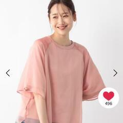 GLOBAL WORK　シフォンドッキングプルオーバー　フリーサイズの画像