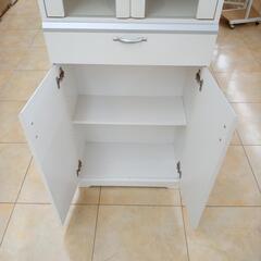 リユースのサカイ太田店　値下げしました！★ジモティ割あり★  食器棚2枚扉 ホワイト H177.5×D29×W58 クリーニング済み OJ10347の画像