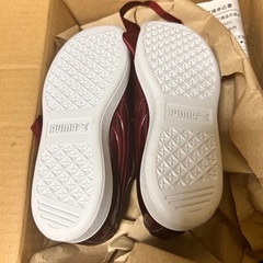 【新品】【25cm】PUMA プーマ エナメル ワインレッド 赤リボンスニーカーの画像