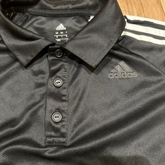 【早い者勝ち】アディダス　半袖ポロシャツ　黒　Lの画像