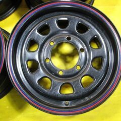 B1967　デイトナ風スチール　4本SET　15インチ　6.5ｊ　139.7/6穴　ハイエース　キャラバン等にの画像