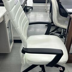 ★リユースのサカイ千葉中央店★期間限定割引有  オフィスチェア ホワイト H100×D60×W60 クリーニング済み TC4091の画像