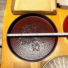 高級漆器 丸盆 おぼん トレー まとめて マルセイアート 漆器 膳の画像