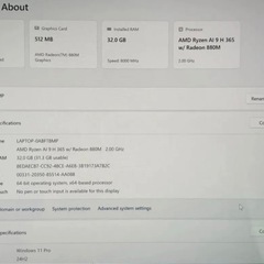 【美品】ゲーミングノートPC Ryzen AI 9 H365 メモリ32GB 1TB&モニター＆キーボード&マウスセットの画像