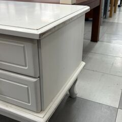 ★リユースのサカイ千葉中央店★期間限定割引有  テレビ台 ホワイト H45×D40×W120 クリーニング済み TC4094の画像