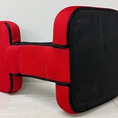 【中古品】座椅子 ゲーミングチェア ゲームチェア ハイバック マルチリクライニング ゲーム座椅子 ヘッドギア  メッシュ素材 (レッド色)の画像