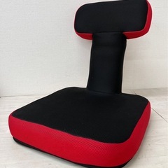 【中古品】座椅子 ゲーミングチェア ゲームチェア ハイバック マルチリクライニング ゲーム座椅子 ヘッドギア  メッシュ素材 (レッド色)の画像