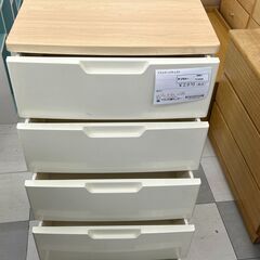 ★リユースのサカイ千葉中央店★期間限定割引有  プラスチックチェスト ホワイト H99×D42×W56 クリーニング済み TC4096の画像