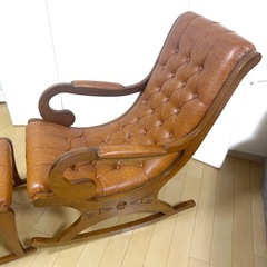 ロッキングチェア　イタリア　オットマン付きの画像