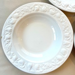 深皿　24cm <クアドリフォリオ> イタリア製ビンテージ食器　3枚セットの画像