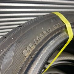 店頭引き渡し 中古 advan neova ネオバ 215 45 17 2021年 タイヤ ４本 AD08Rの画像