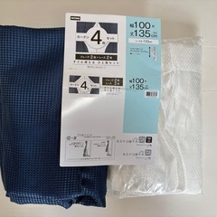 【中古・美品】ニトリ　カーテン　100×135cm  ネイビーの画像
