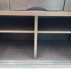 リユースのサカイ太田店★ジモティ割あり★  収納棚 ダークブラウン H70×D40×W89 クリーニング済み OJ10351の画像