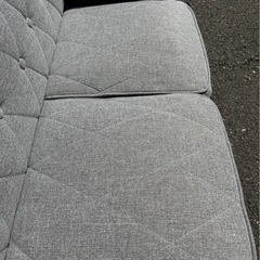 【QWER様専用】グレー 2人掛けソファ / 北欧風デザイン【大阪府内配送・設置無料✨】 の画像