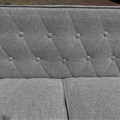 【QWER様専用】グレー 2人掛けソファ / 北欧風デザイン【大阪府内配送・設置無料✨】 の画像