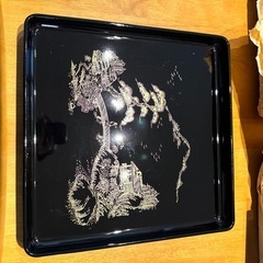 御会席膳 高級美術漆器 会席 膳 漆器 6客 6枚の画像