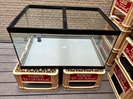 特注　ドレン付き大型86cmガラス水槽　中古