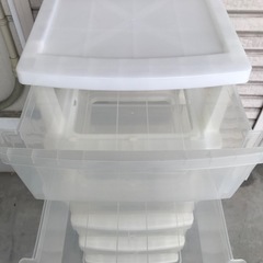 5段プラ製収納ケース　キャスター付きの画像