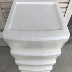 5段プラ製収納ケース　キャスター付きの画像