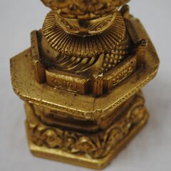 [1444]阿弥陀如来像　置物　金メッキ　約28cm　コレクションの画像