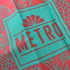 フィリピン SMモール METRO エコバッグ ピンク パイナップルの画像