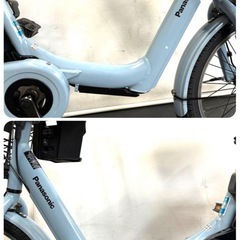 1年保証 送料無料　新型　パナソニック　20インチ　水色　電動アシスト自転車 g810の画像