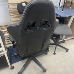 ゲーミングチェア　No.3732　リクライニング、高さ調整可能　グレー　※合皮破れあり　【リサイクルショップどりーむ天保山】の画像