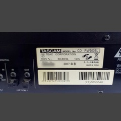 TASCAM CD-RW900SL タスカム 業務用CDレコーダーの画像