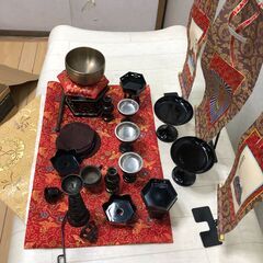 仏具一式 浄土真宗 本願寺派 おりん 掛け軸 供物台 仏壇用品 法事 仏具セット 本願寺専如 掛軸 【糸島市内 送料無料】250803-16の画像