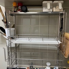 【アイリスプラザ】水切りラック　水切りカゴの画像