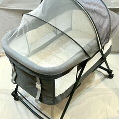 ベビーベッド 折りたたみ ミニ ゆりかご 蚊帳付き ベビーラック...