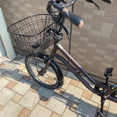 【8/10点検済】3人乗り　非電動自転車20インチ　3段ギア　プチママンミニプラスの画像