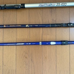 釣竿、リール、エギなどのセットの画像
