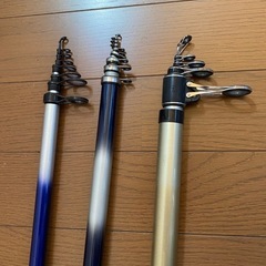 釣竿、リール、エギなどのセットの画像