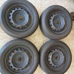 165/70R14  2022年 ﾌﾞﾘﾁﾞｽﾄﾝ夏ﾀｲﾔ＆ｱｸｱ純正ﾎｲｰﾙ4本の画像