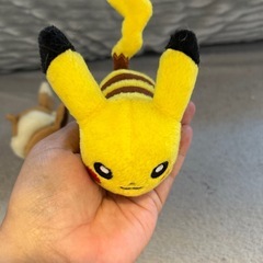 ポケモンイーブイとピカチュウ⚡️手の平サイズぬいぐるみの画像