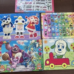 知育玩具　パズル10枚 　ワーク8冊　ドリル　の画像