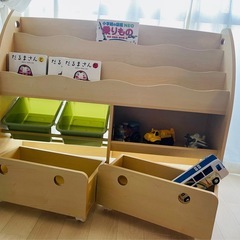 ★お取引決定★📕子供用本棚とおもちゃ収納ラック✧*8月いっぱい保管の画像