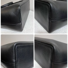 【極美品・1回のみ使用】PELLE MORBIDA × LEON 別注トートバッグ　ポーチ付き　人気のブラックの画像